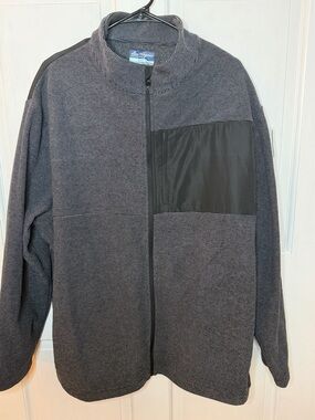 Ben Hogan Performance Laying Men’s Charcoal Zip-Up Sweater with Black Pocket